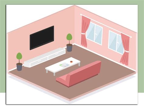 Premium Vector | Vector living room furniture illustration