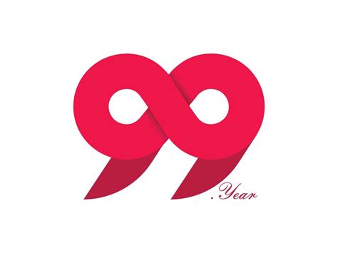 99th anniversary logo design. Red 99 logo designs. Happy 99th year. 6928477 Vector Art at Vecteezy