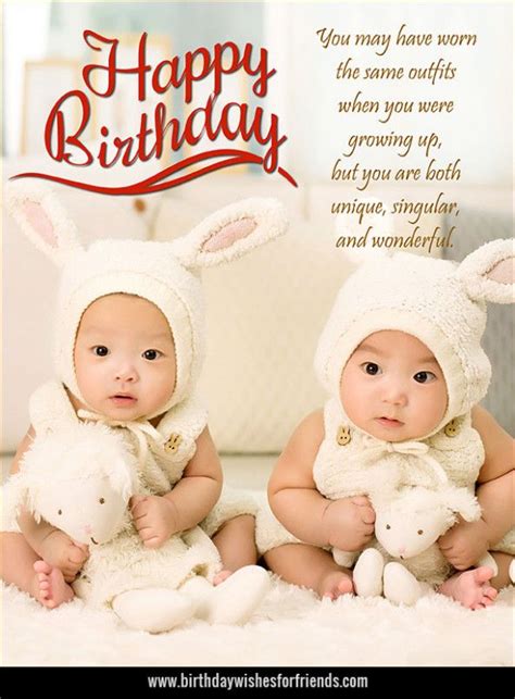 10+ Best Happy Birthday Wishes For Twins | Twins birthday quotes ...