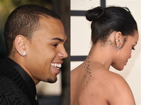 Chris Brown and Rihanna got matching tattoos when they were loved up in ...