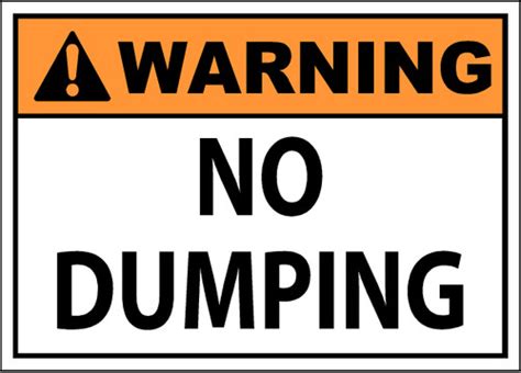 Warning No Dumping Sign - SafetyKore