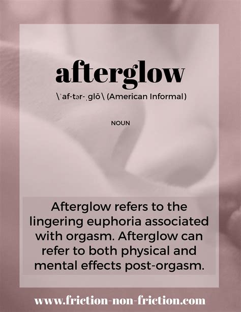 Afterglow -- another great FRICTIONARY definition from Friction|non ...