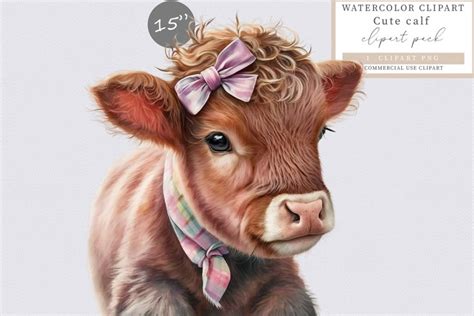 Calf clipart, Farm animals clipart (2757666)