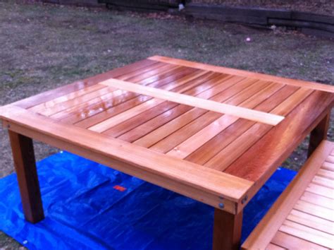 Simple Square Cedar Outdoor Dining Table | Wooden garden table, Diy patio table, Diy outdoor table