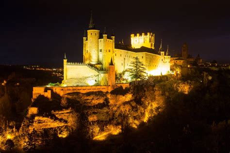 Alcazar of Segovia in Night Stock Photo - Image of european, civil: 58344672