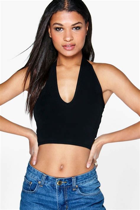 Women s Tops | Women s Shirts, Blouses, and T-Shirts in 2023 | Fashion, Crop tops, Neck crop top