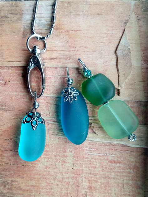 Sea Glass Jewelry Brightest Blue Green Mix and Match | Etsy