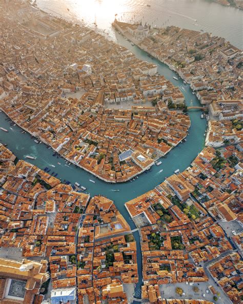 Aerial view of the Grand Canal, Venice, Italy - Stock Image - F039/2162 - Science Photo Library