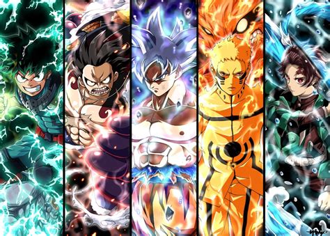 Anime, Crossover, Demon Slayer: Kimetsu no Yaiba, Dragon Ball | Anime crossover, Anime wallpaper ...