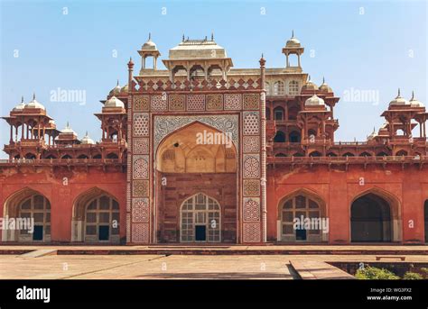 Akbar Tomb at Sikandra Agra India is a classic Mughal architecture ...