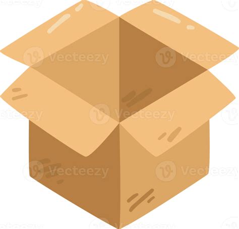 cardboard box opened 13083987 PNG
