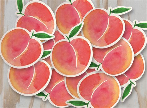 Peach Vinyl Sticker