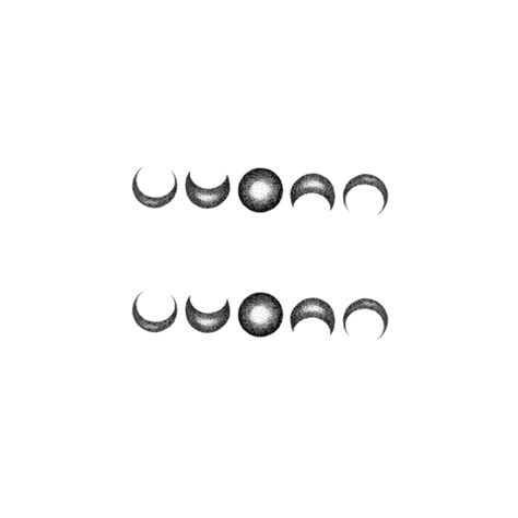 Small Moon Phases (Set of 2) – Tattoo Icon