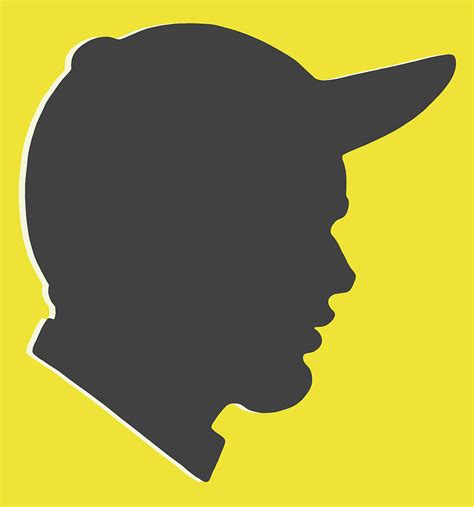 Man Wearing Baseball Hat Silhouette Drawing by CSA Images - Fine Art America