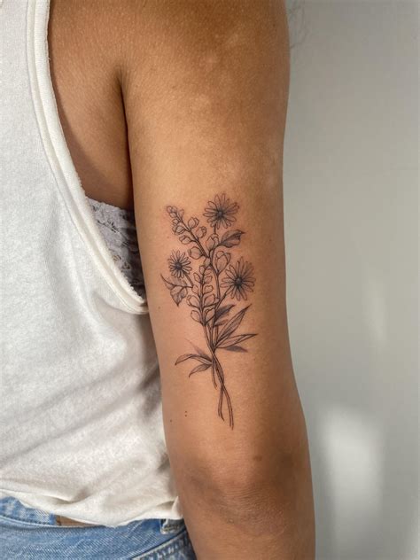 Asters and Alaskan lupine, done by JP at Hideaway Tattoo in Springtown, PA : r/tattoos