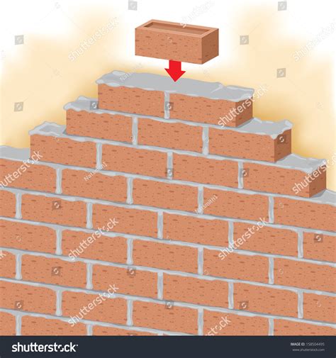 Vector Drawing Brick Wallbrick Wall Easy Stock Vector (Royalty Free ...