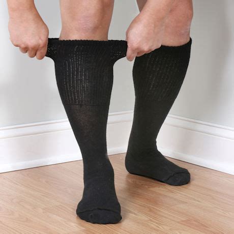 Unisex Extra Wide Diabetic Tube Socks - 3 Pairs Fit Up To 4E/6E Foot & 22" Calf | eBay