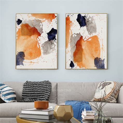 Set of 2 wall art print On Canvas 2 pieces Abstract Yxpainting | Etsy | Abstract wall art living ...