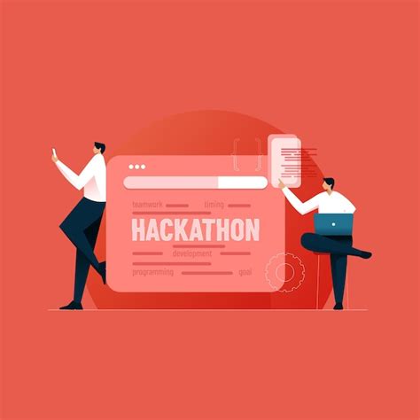 Premium Vector | Hackathon Technology Infographic Illustration, Team ...