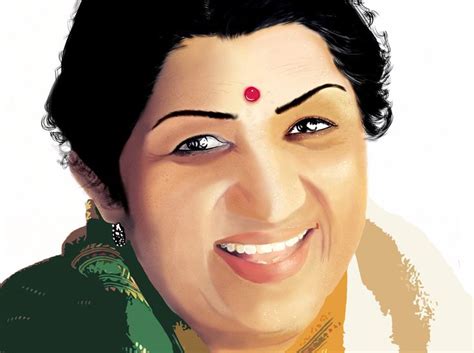 Digital Painting of Lata Mangeshkar Ji