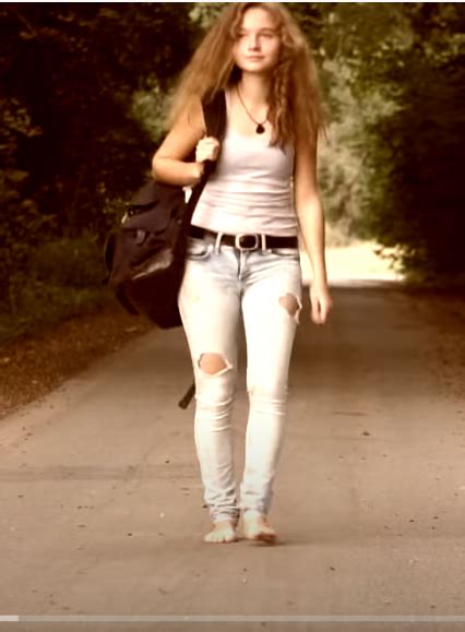 Stylish Woman Walking with Backpack