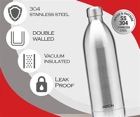 Milton Duo 1500 Thermosteel Hot and Cold Water Bottle, 1.5 Litre - Creative369 Solutions