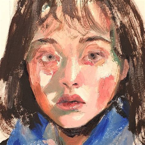 Soul Eom 엄은솔 엄은소울 손풀기용 작은 자화상 A small self-portrait to warm up | Oil pastel art, Pastel art, Oil ...