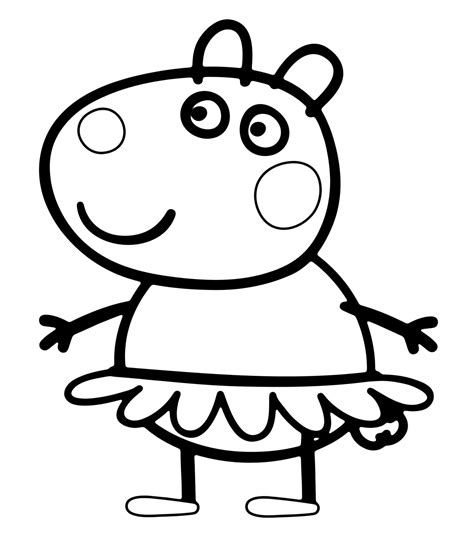 Suzy Sheep In Peppa Pig Coloring Page | Peppa pig para colorear, Dibujo ...