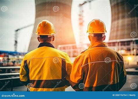 Professional Workers at Nuclear Plant Stock Illustration - Illustration ...