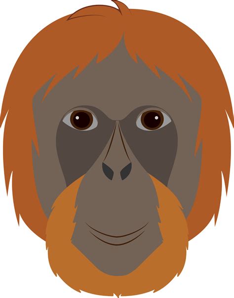 Cartoon Baby Orangutan Sitting Royalty Free SVG, Cliparts, Vectors ...