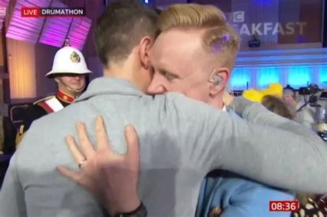 The emotional moment BBC weatherman Owain Wyn Evans ended his epic 24-hour drumathon for ...