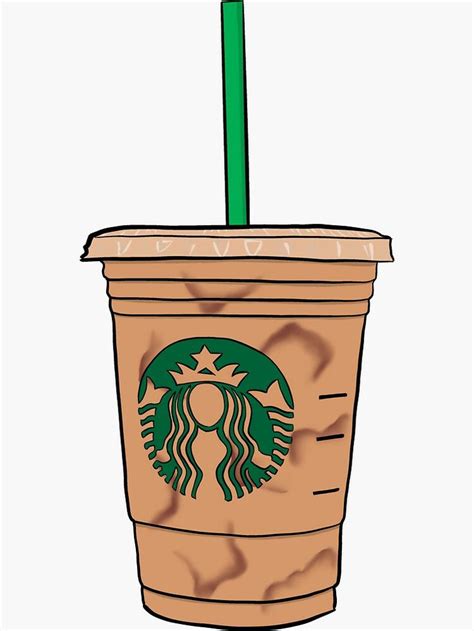 SB iced coffee sticker | Coffee stickers, Starbucks art, Starbucks drawing