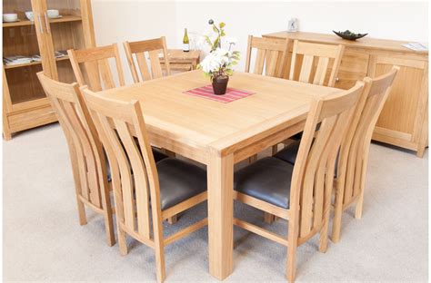 Minsk Large Square Oak Dining Table 130cm x 130cm | Square dining room ...