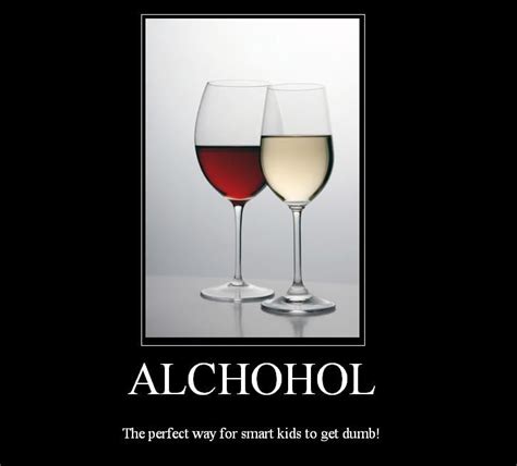 Alcohol - The perfect way for smart kids to get dumb! | Demotivational ...