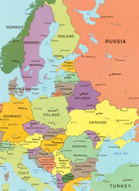 Printable Maps Of Europe