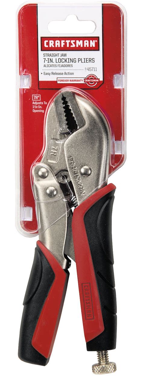 Craftsman 7 in. Plier, Locking Straight Jaw - Tools - Hand Tools ...