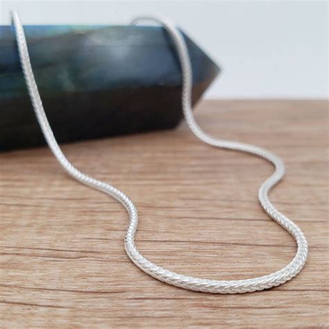 1.2mm Foxtail Chain Necklace .925 Sterling Silver 18, 20, 22, 24 Lengths - Etsy