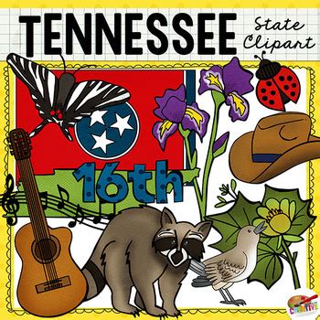 Tennessee State Clip Art by Keeping Life Creative | TPT