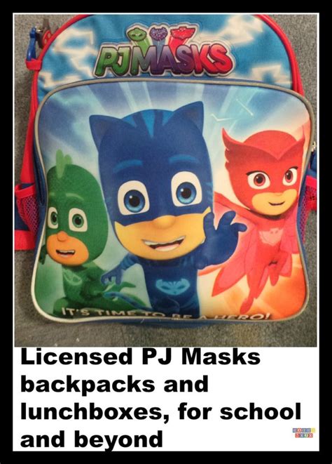 Licensed PJ Masks backpacks and lunchboxes, for school and beyond