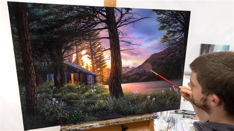 Landscape Painting Time-lapse | Blissful Solitude - YouTube