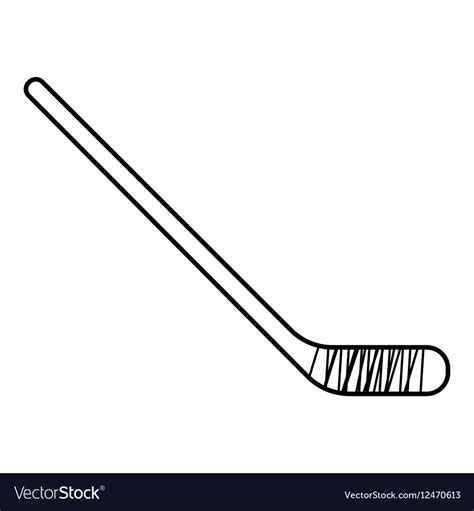 Professional hockey stick icon outline style Vector Image