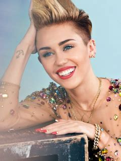 Download wallpaper 240x320 red lips, smile, miley cyrus, old mobile, cell phone, smartphone ...