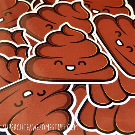 Cute Poop Sticker 3 Inch Die Cut Sticker Cute Poo Sticker - Etsy UK