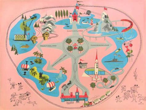 Pin by Amanda Ferguson on illustrations | Retro disney, Disneyland map ...