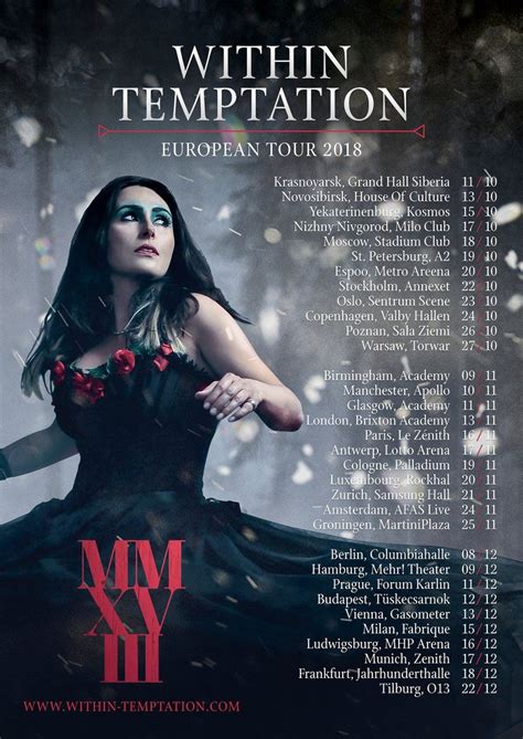 Within Temptation on Twitter | Concert posters, Music concert, Symphonic metal