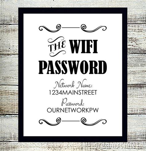 WIFI Password Instant Download 8x10 Business Sign - EDITABLE