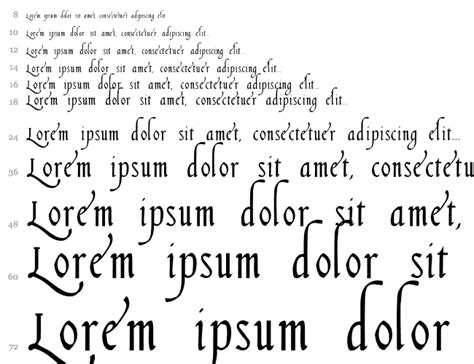 Italian Cursive, 16th c. Regular truetype font