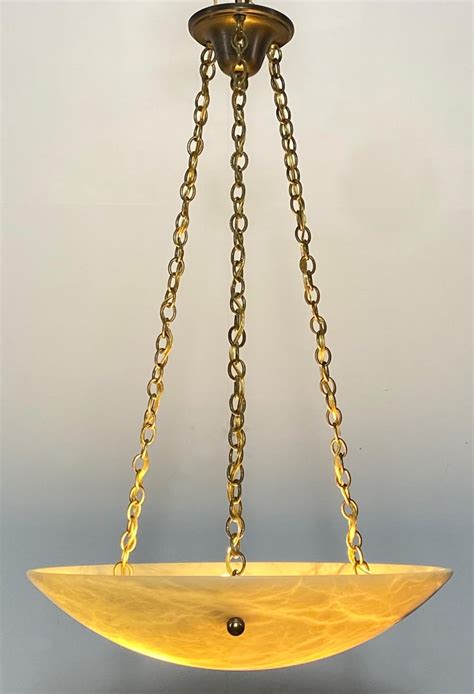 Alabaster Pendant Style Hanging Light Fixture at 1stDibs