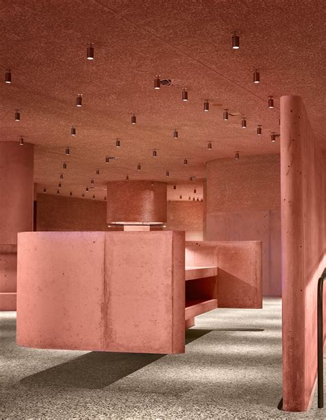 Adjaye Associates uses different hues of pink with sculptural concrete to form new store in LA ...