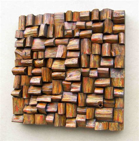 wood artwork | The Embers ” style – Acrylic on the stained random size wooden ... Industrial ...